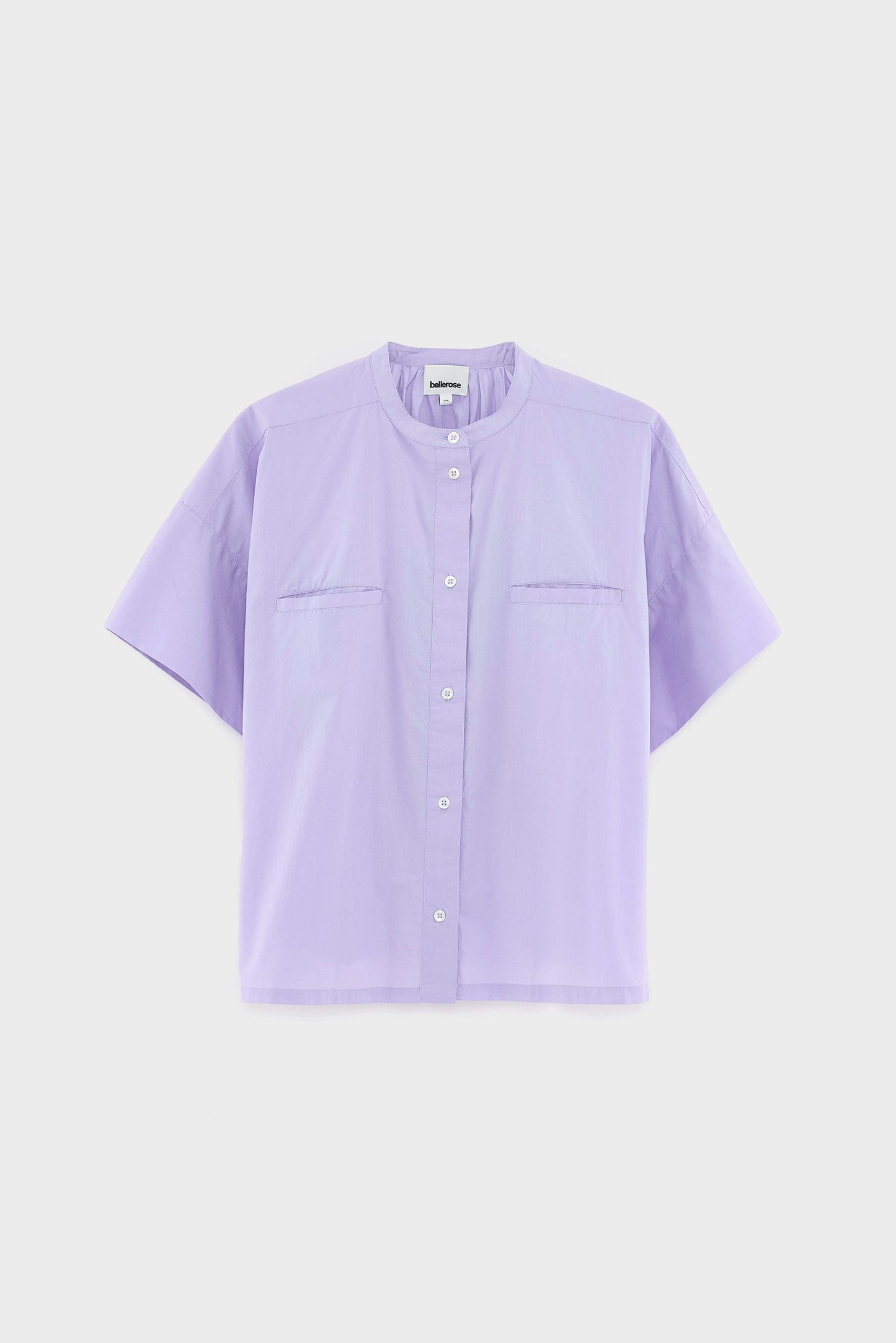 Women Button-Down Blouse Organic Cotton Poplin - Iris