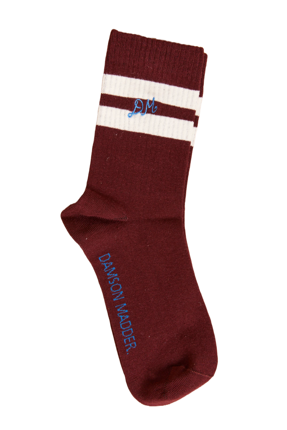 Damson Madder Women's Sporty Calf Socks 75% Organic Cotton - undy Dark-Burg