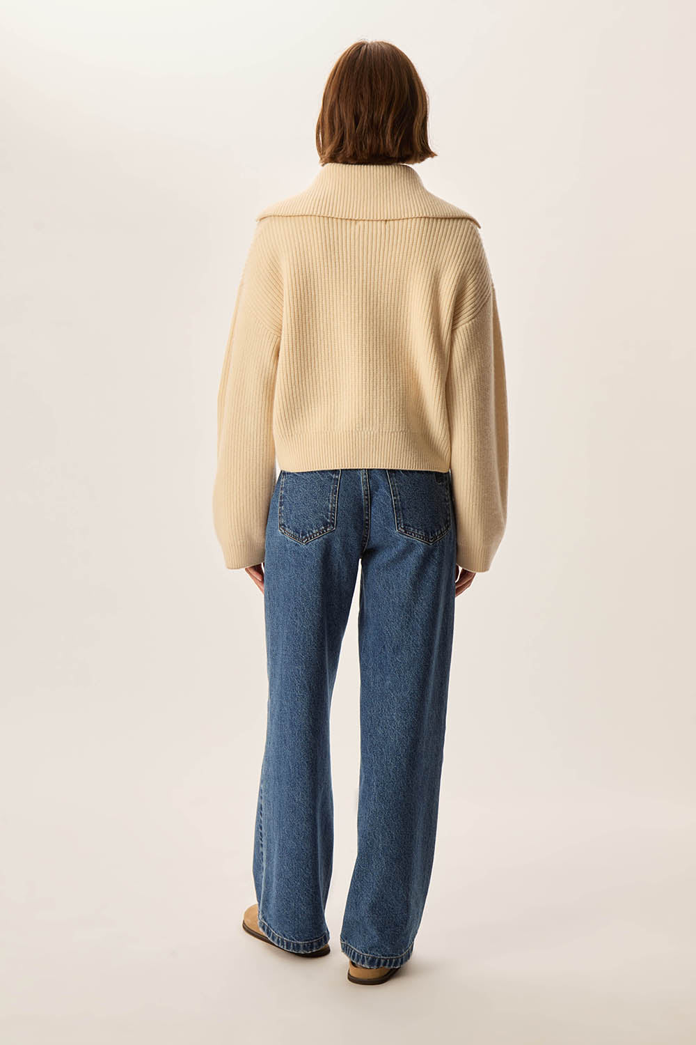 DES PETITS HAUTS | Domino Polo Sweater - Cream White Creme