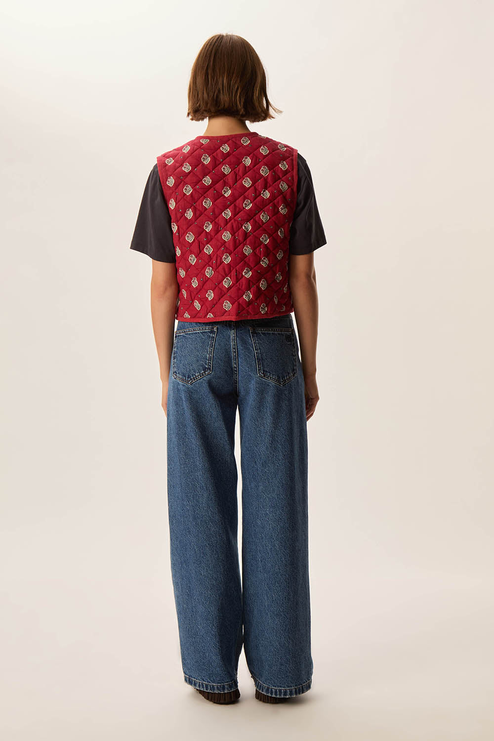 Des Petits Hauts | Tiare Waistcoat - Poppy Bow Pavot