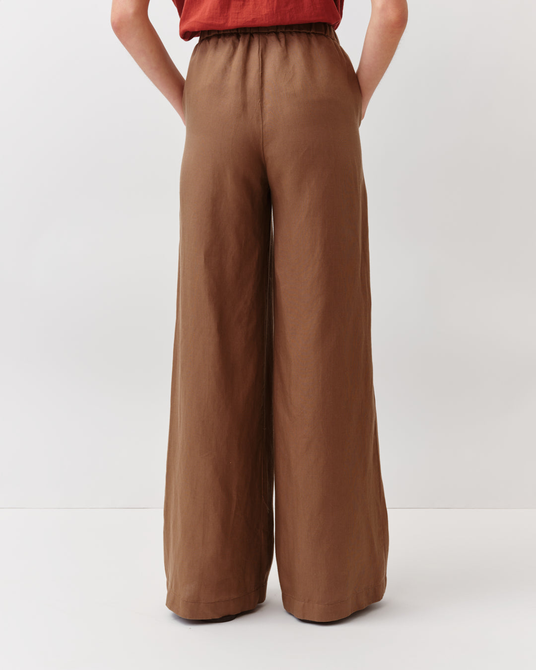 Women's Pants Premium Woven Rayon-Modal Blend - Camel 3-Camel