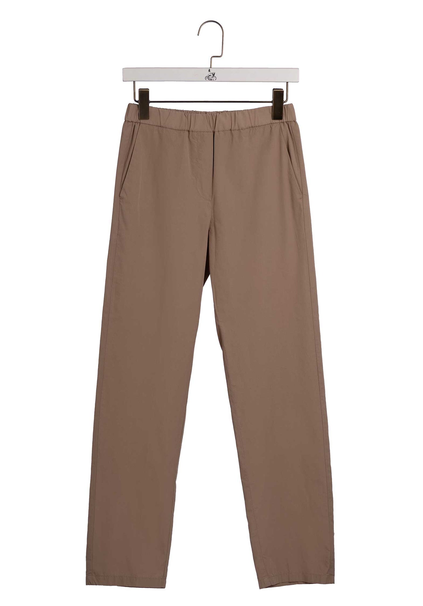 DIEGA | Pacifio Straight-Leg Pants - Taupe Cotton Twill 3-Taupe