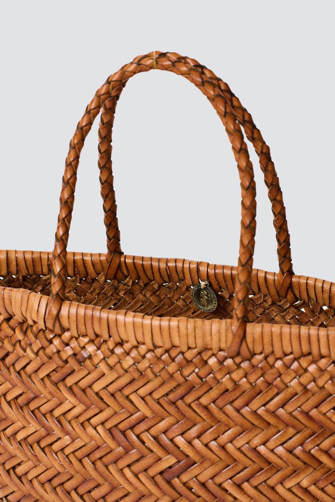 Tote Bag Mini Flat Gora Tan-Black-Edges