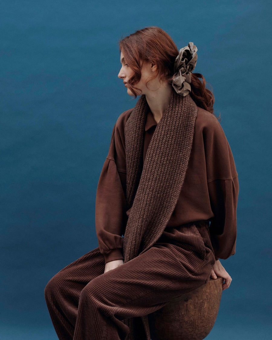 Sweatshirt Col Po Ida-cannie Chataigne