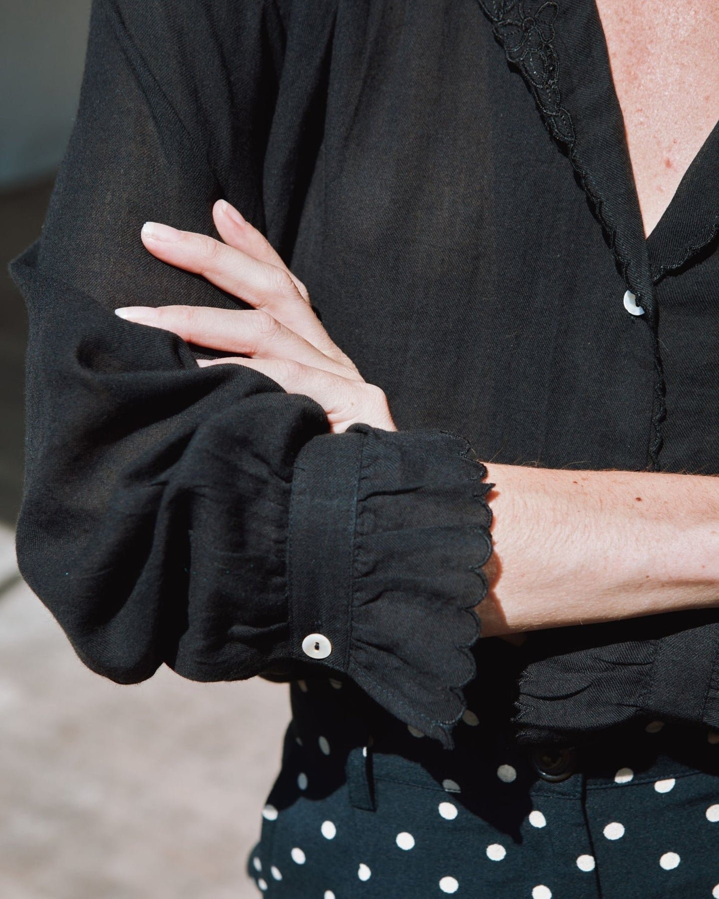 Blouse Vintage Ida-capucine Noir