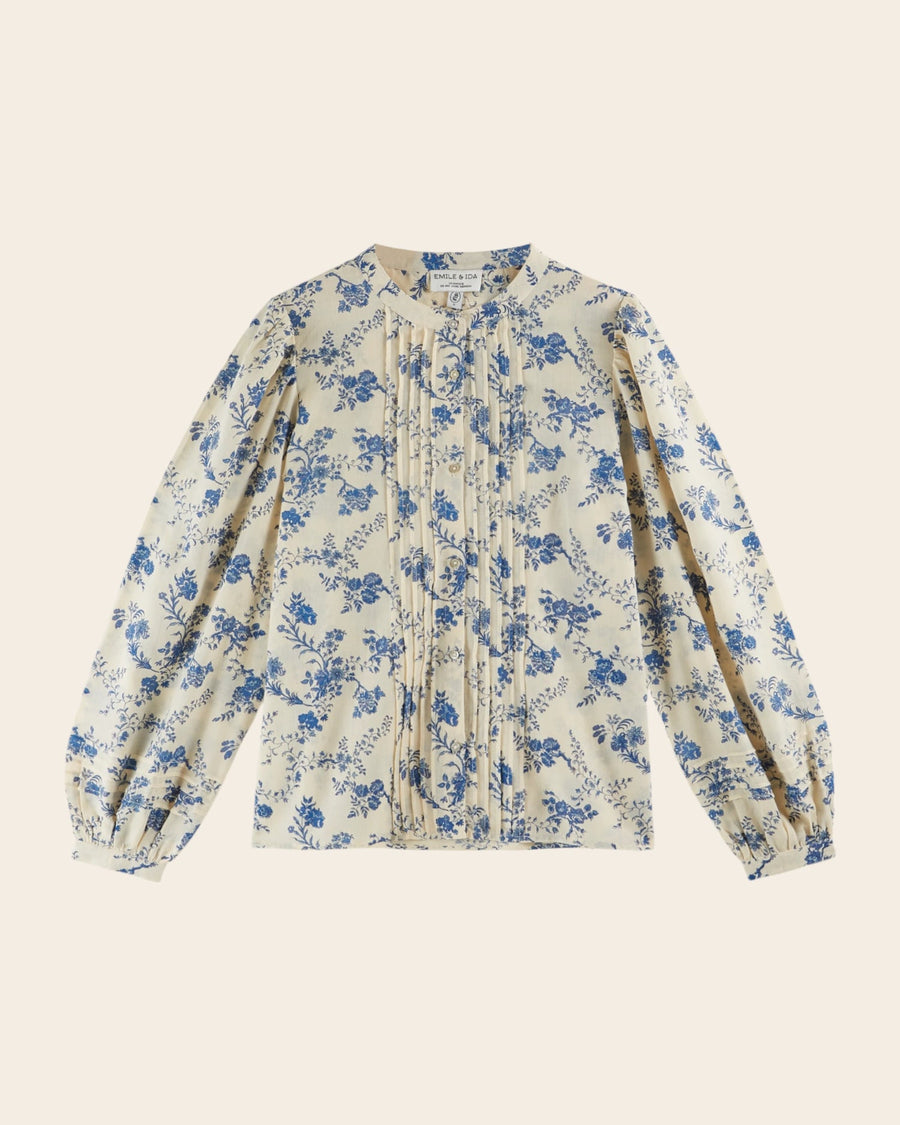Blouse Imprimee Ida-cecilia2 Orchid-Bleu