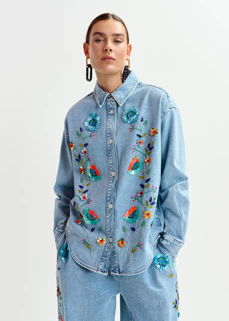 Denim Shirt Icksonvi Icksonville Combo1-Navy