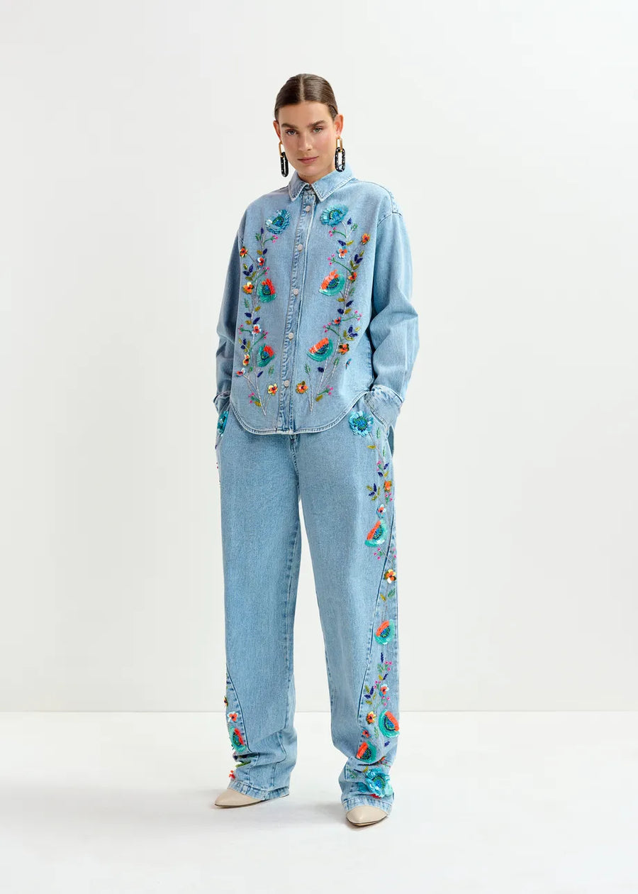 Denim Shirt Icksonvi Icksonville Combo1-Navy