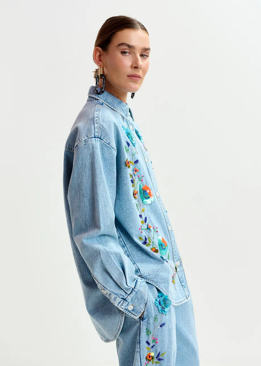 Denim Shirt Icksonvi Icksonville Combo1-Navy