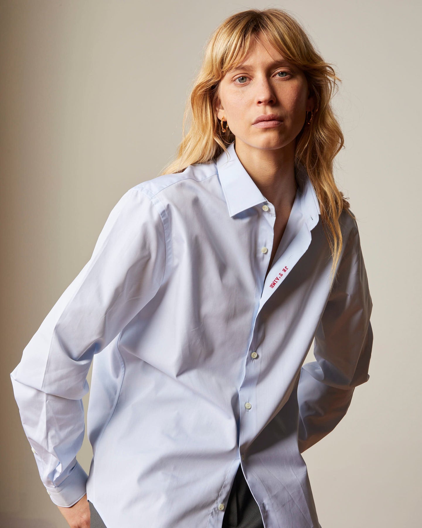 00fchjetaimeco0026 Je Taime Poplin Bleu-Rouge