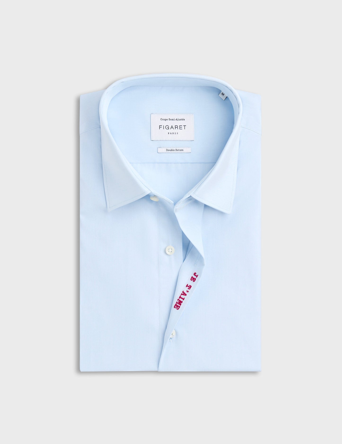 Shirt Je Taime Poplin Bleu-Rouge