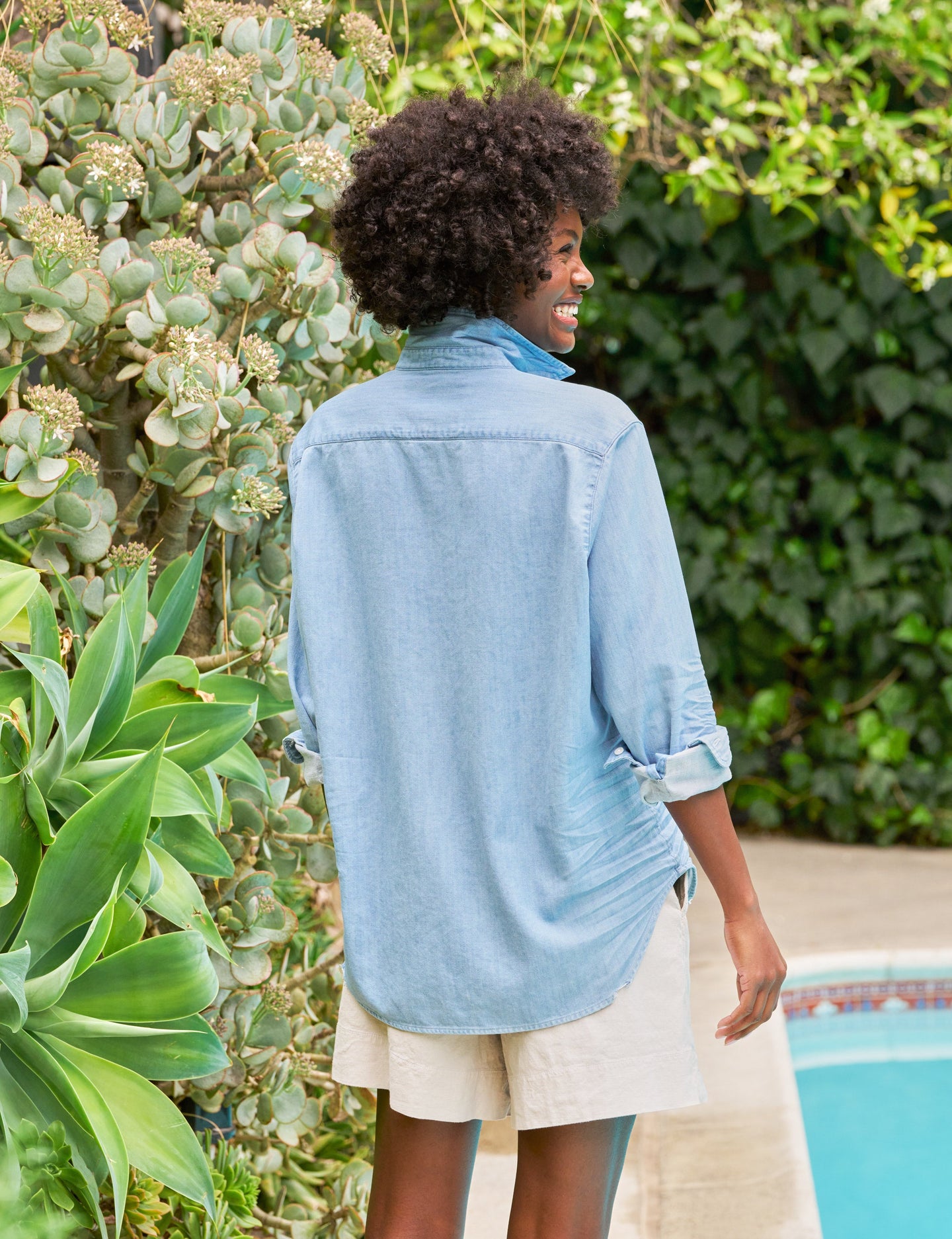 Denim Shirt E Eileen Famous De Classic-Blue-Wash
