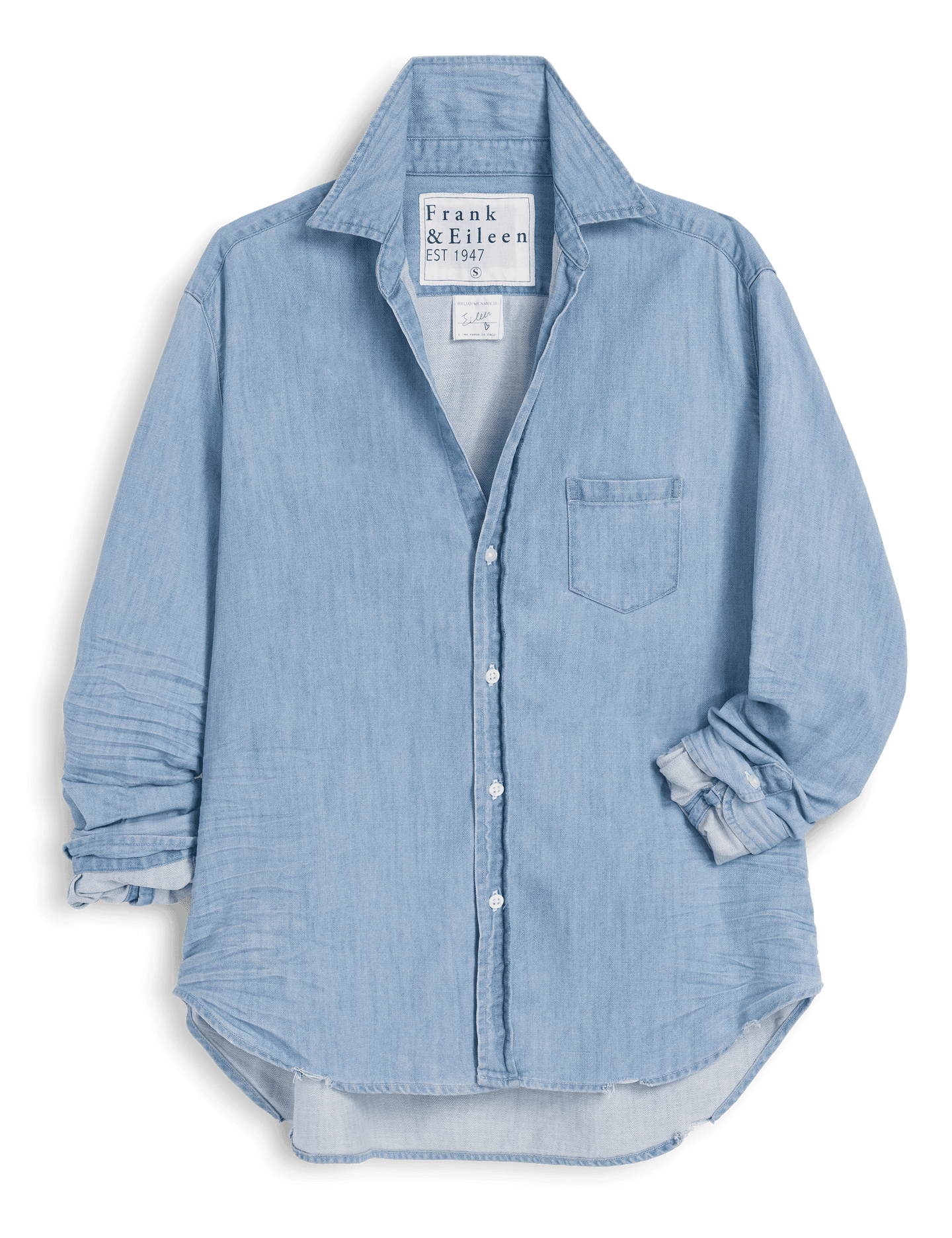 Denim Shirt E Eileen Famous De Classic-Blue-Wash