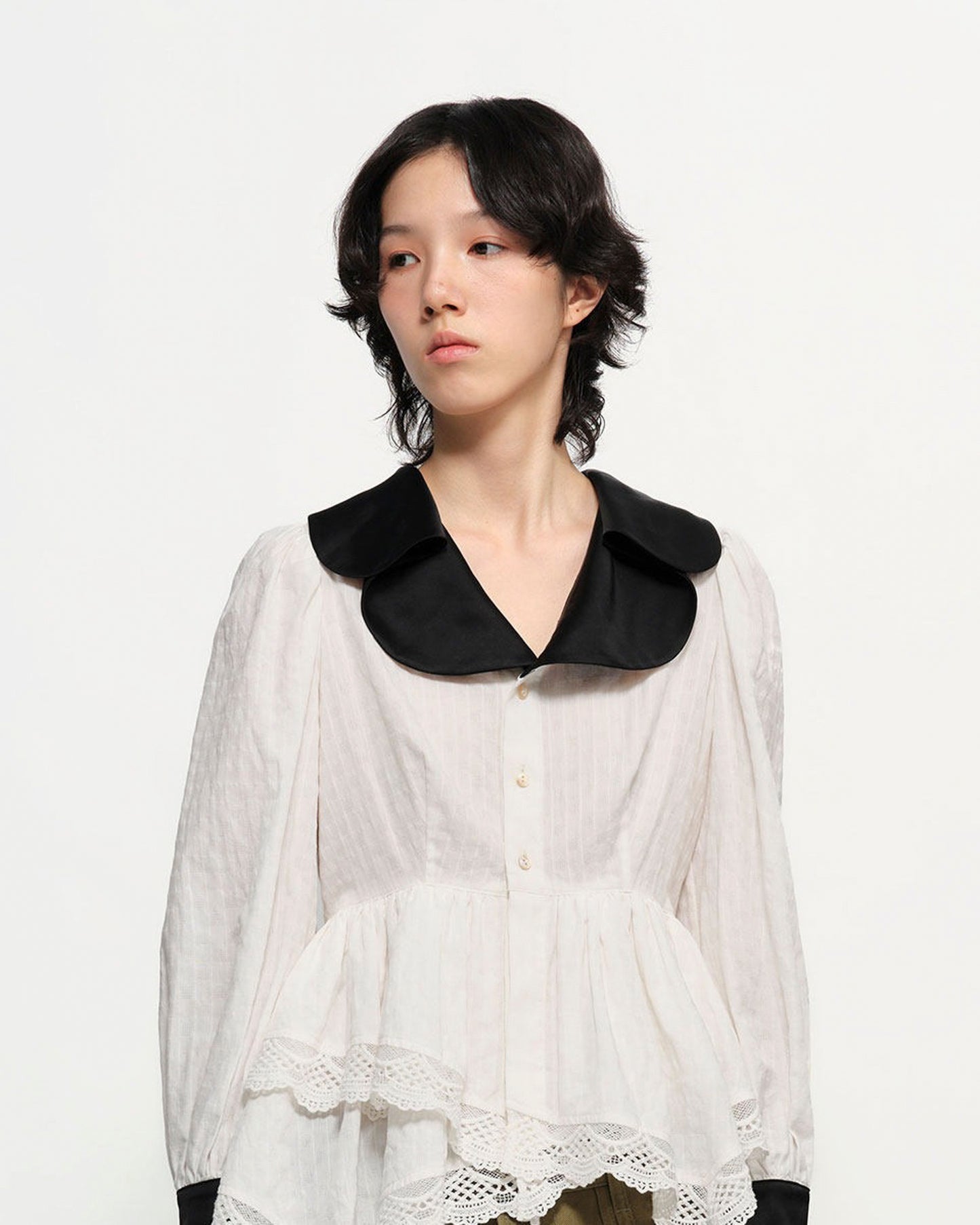 Garcon by Garcon | Lace Panel Dress Shirt - White