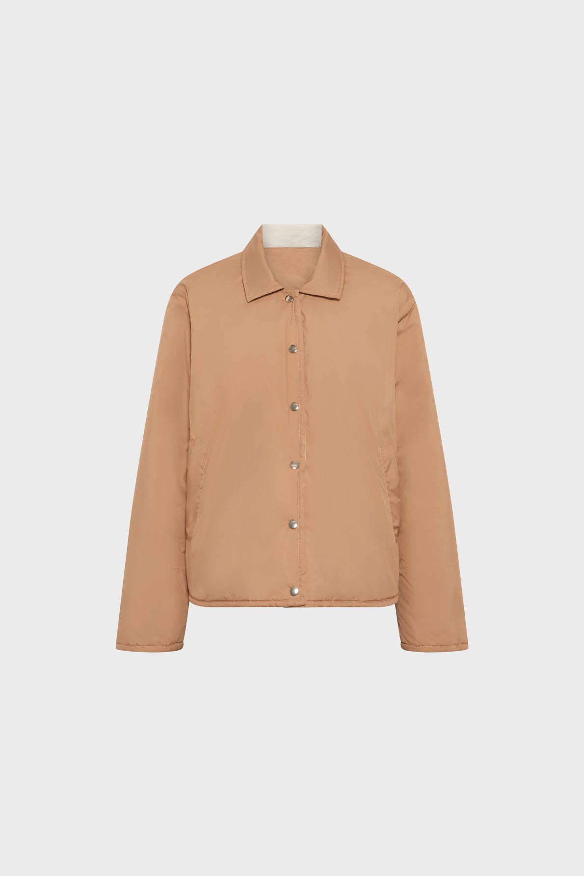 Unisex Quilted Jacket Lightweight Technical Fabric - Natural