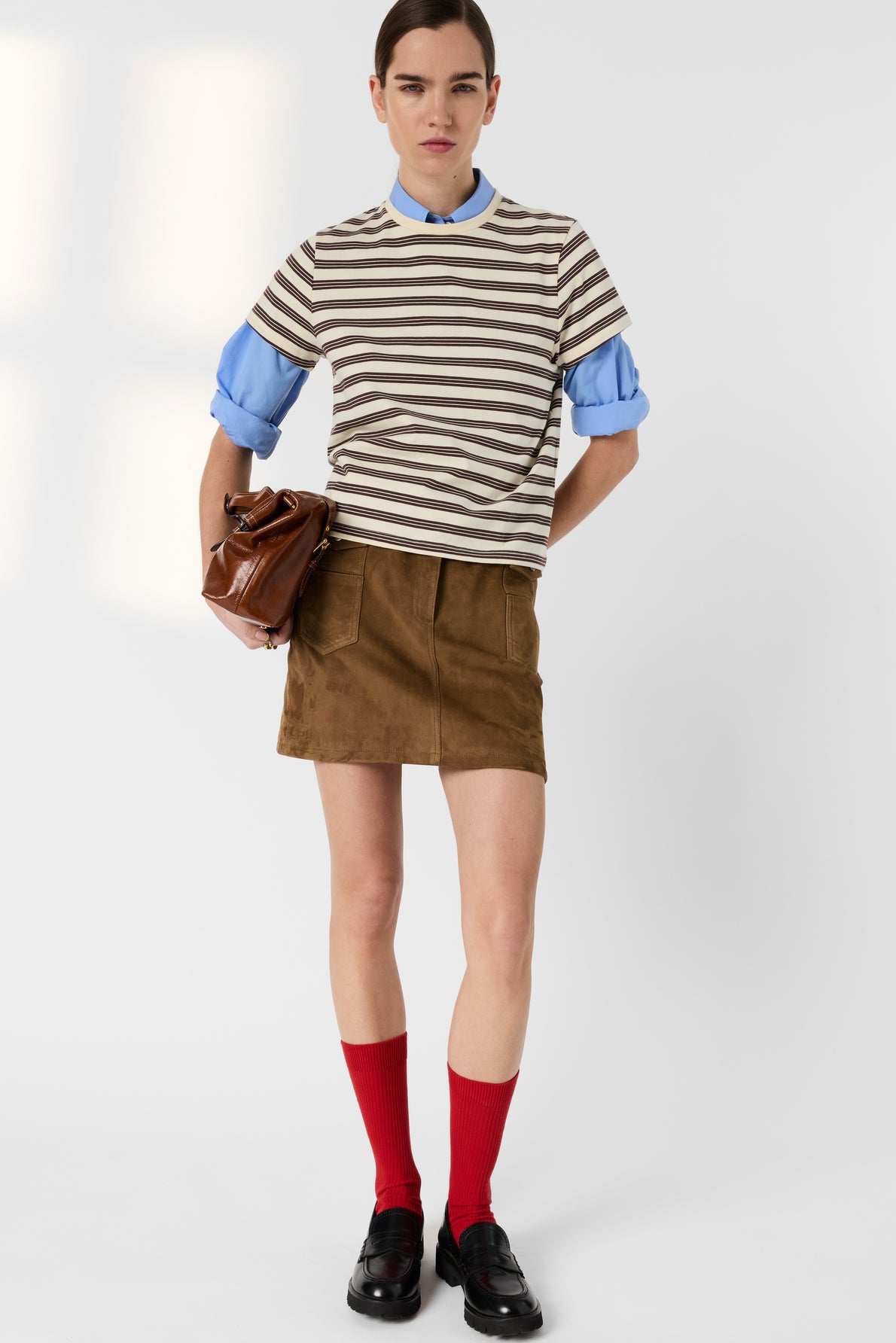 T-shirt Ddt06d249 Brown