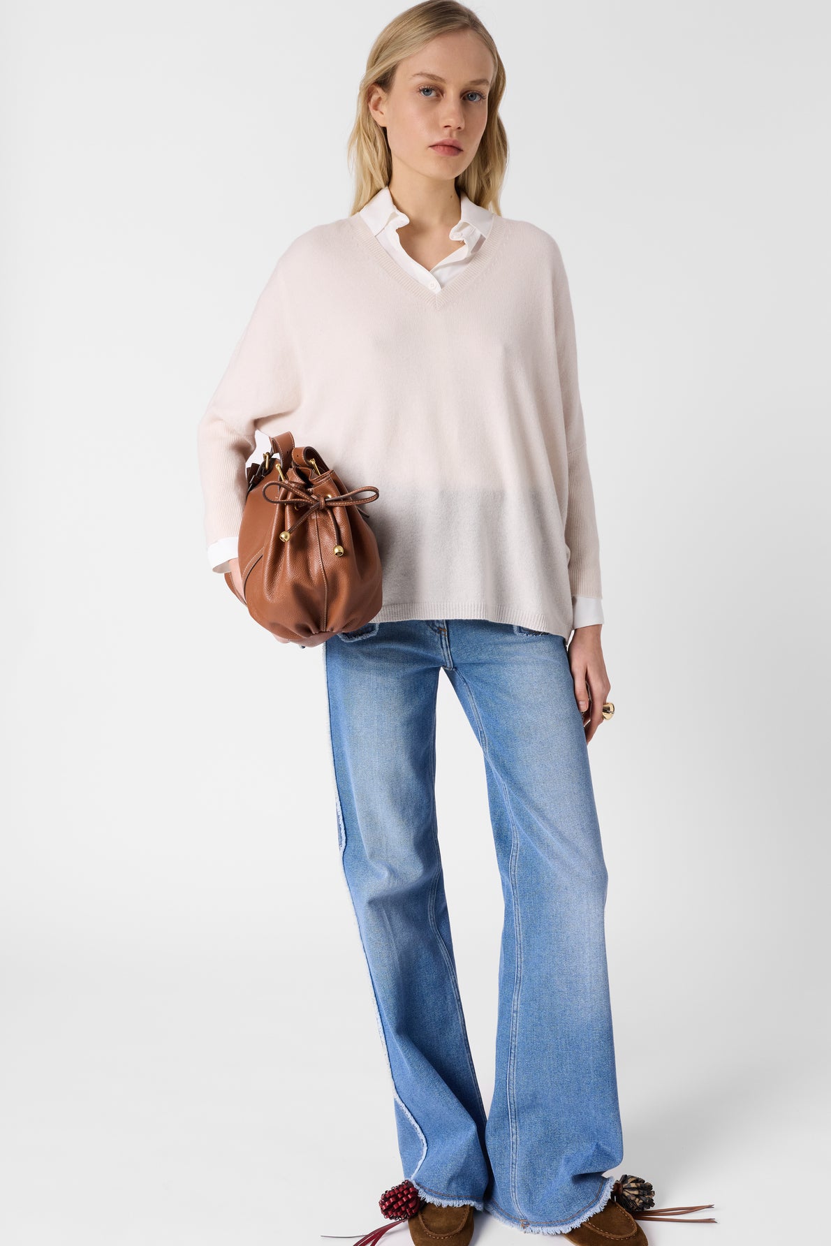 Pullover/vest Ddu49d203 Ecru