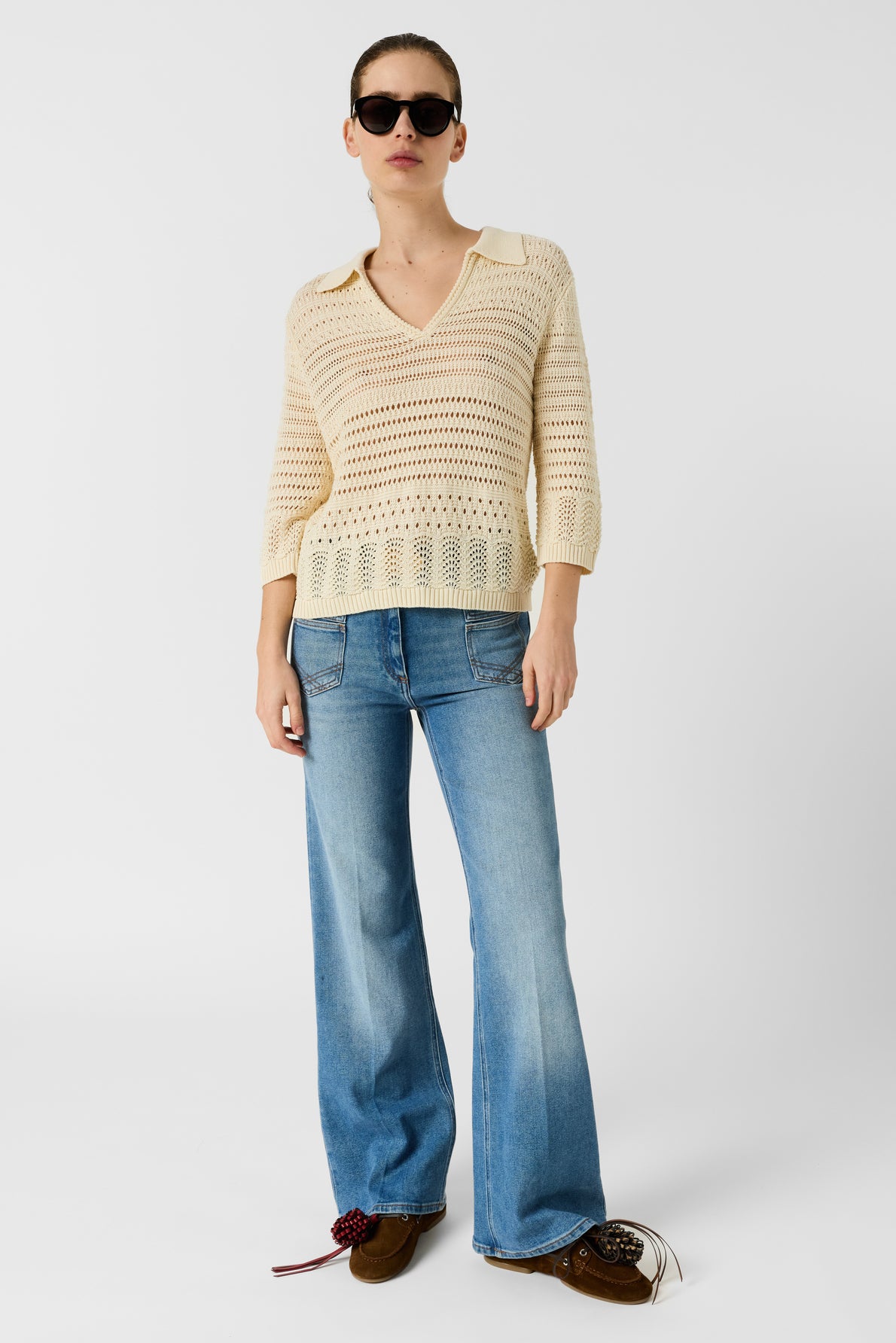 Pullover/vest Ddu52d226 Ecru