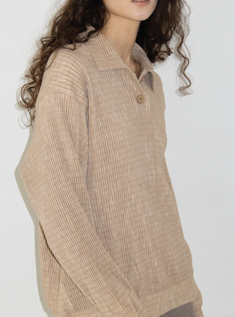 Knit Pleated Vest Gd236 Light-Grey