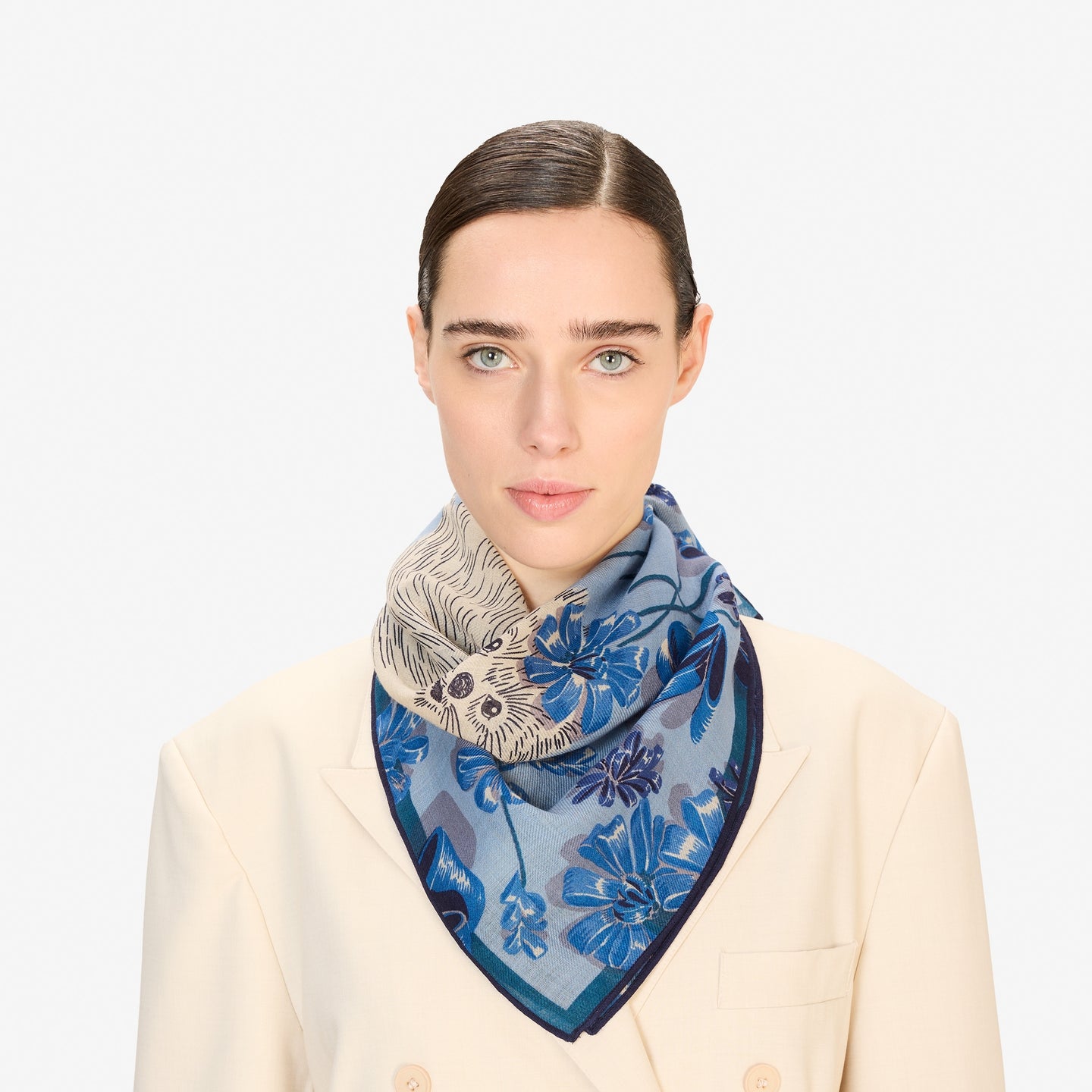 Scarf Ca22tou04 Blue