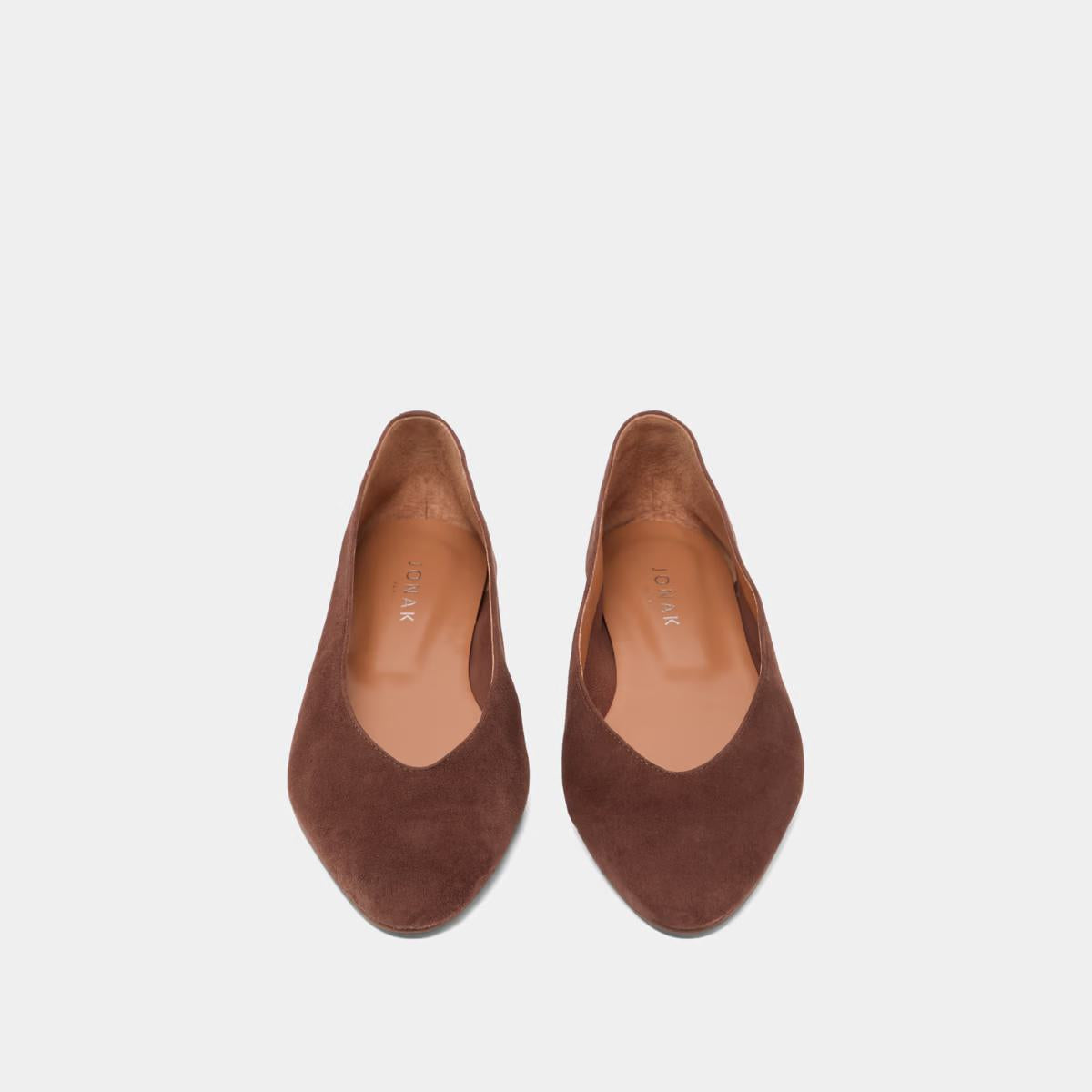 Ballerines Dassus Velours Marron-Fonce