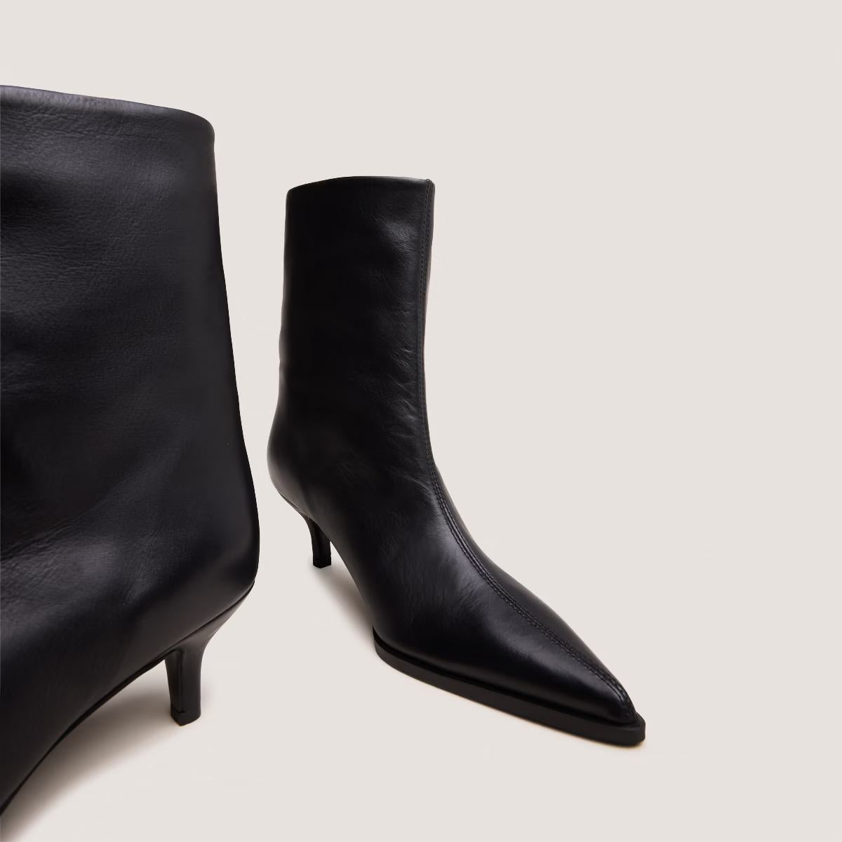 Boots Delanie Cuir Souple Noir