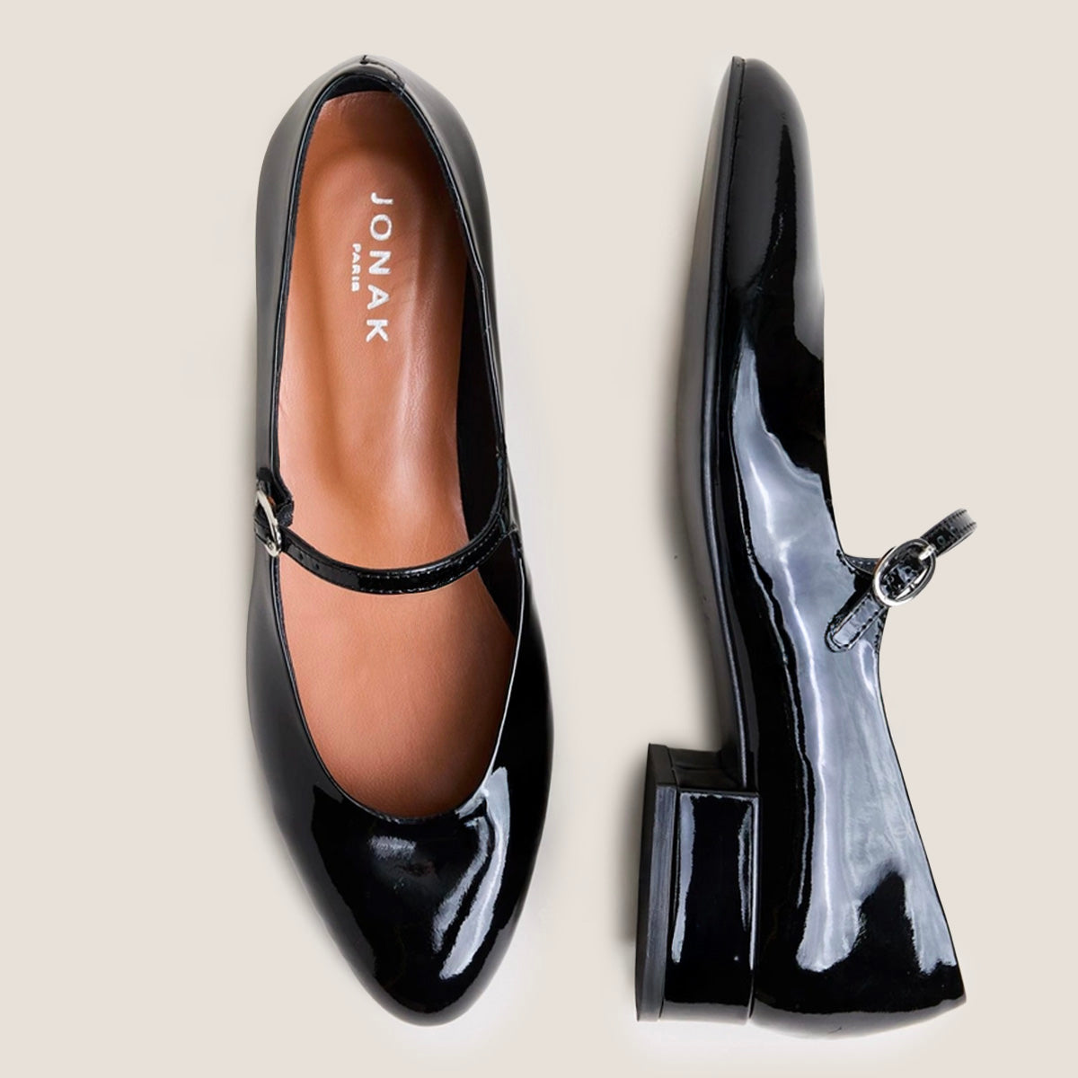 Salomes/babies Desance Vernis Noir