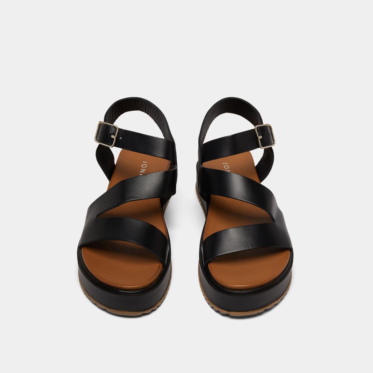 Sandales Isaure Cuir Noir
