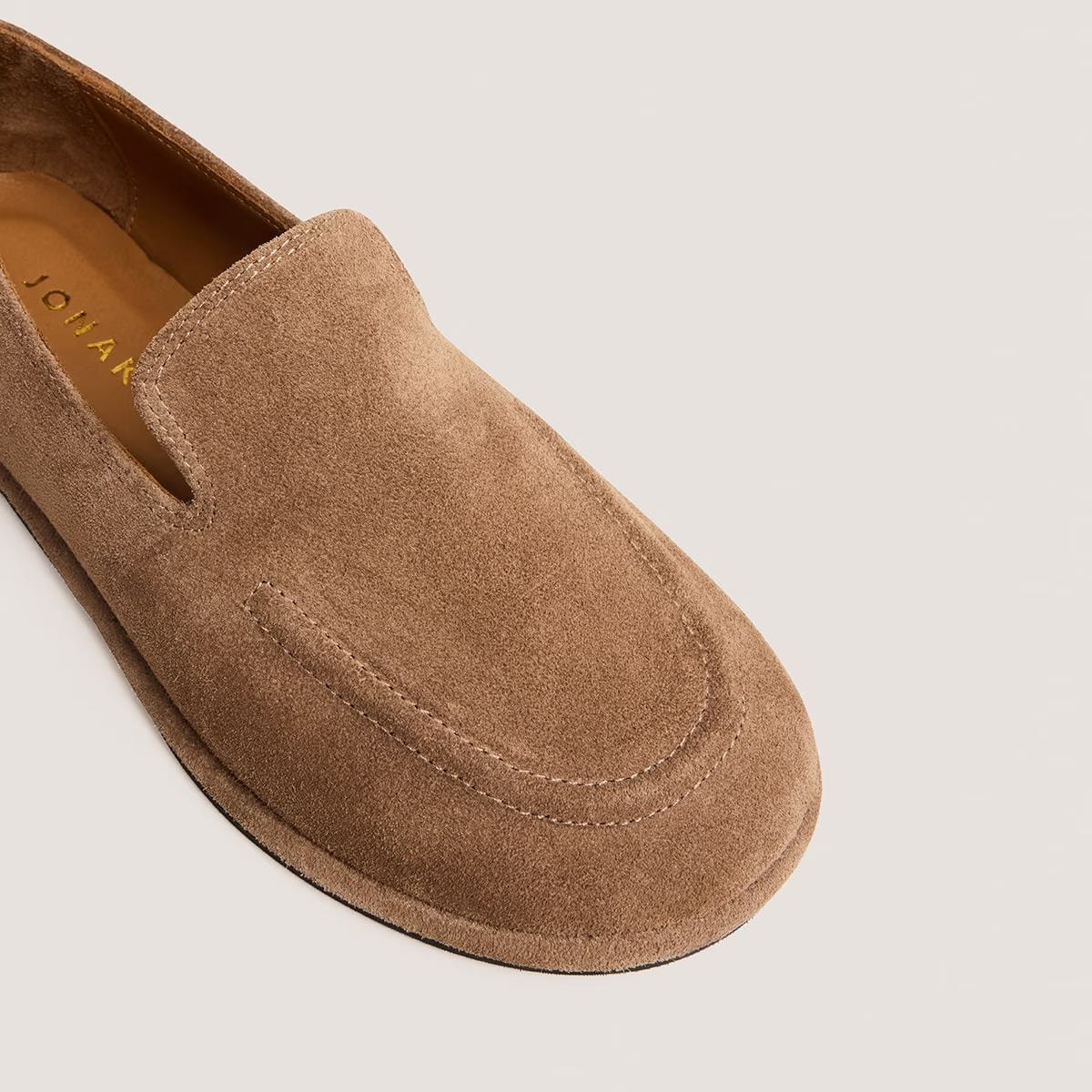 Jonak Women's June Mocassins in Split Leather Loafers - Taupe
