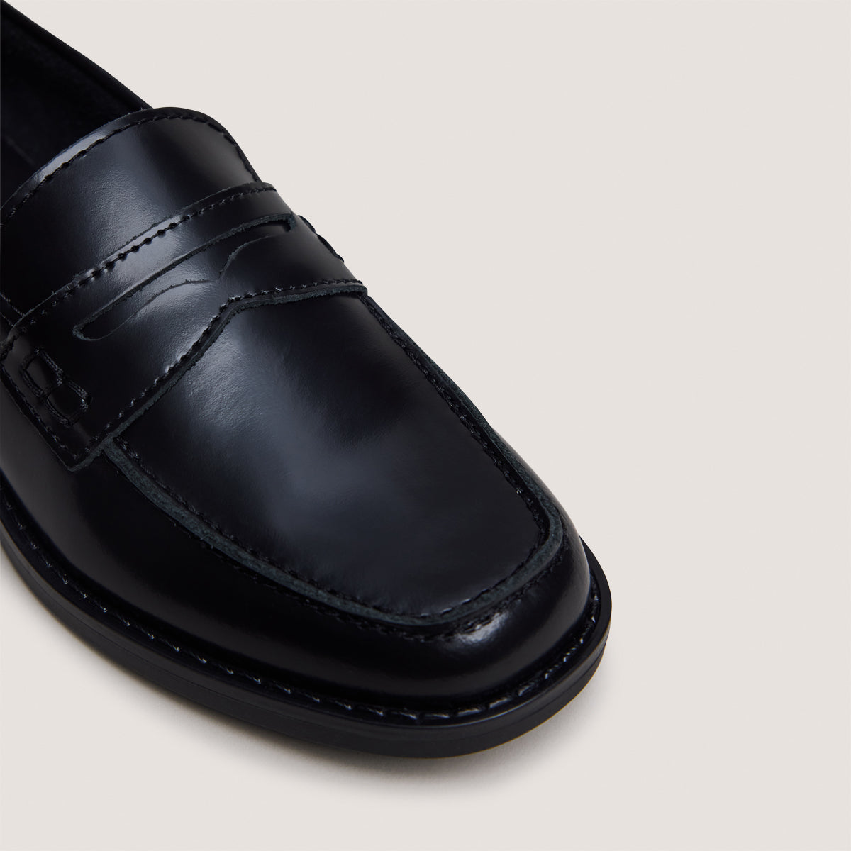 Mocassins Naomie Cuir Glace Noir