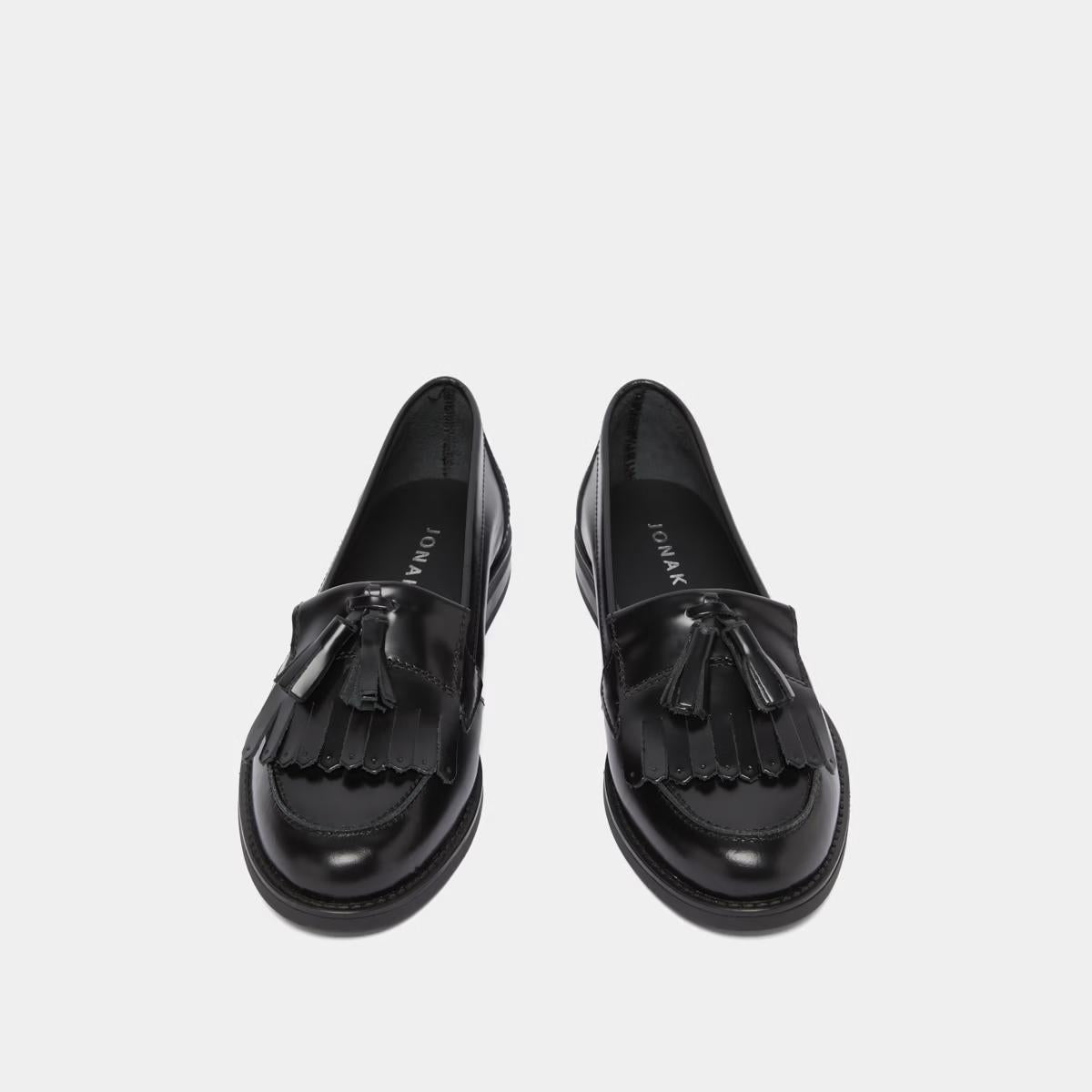 Mocassins Nelle Cuir Glace Noir