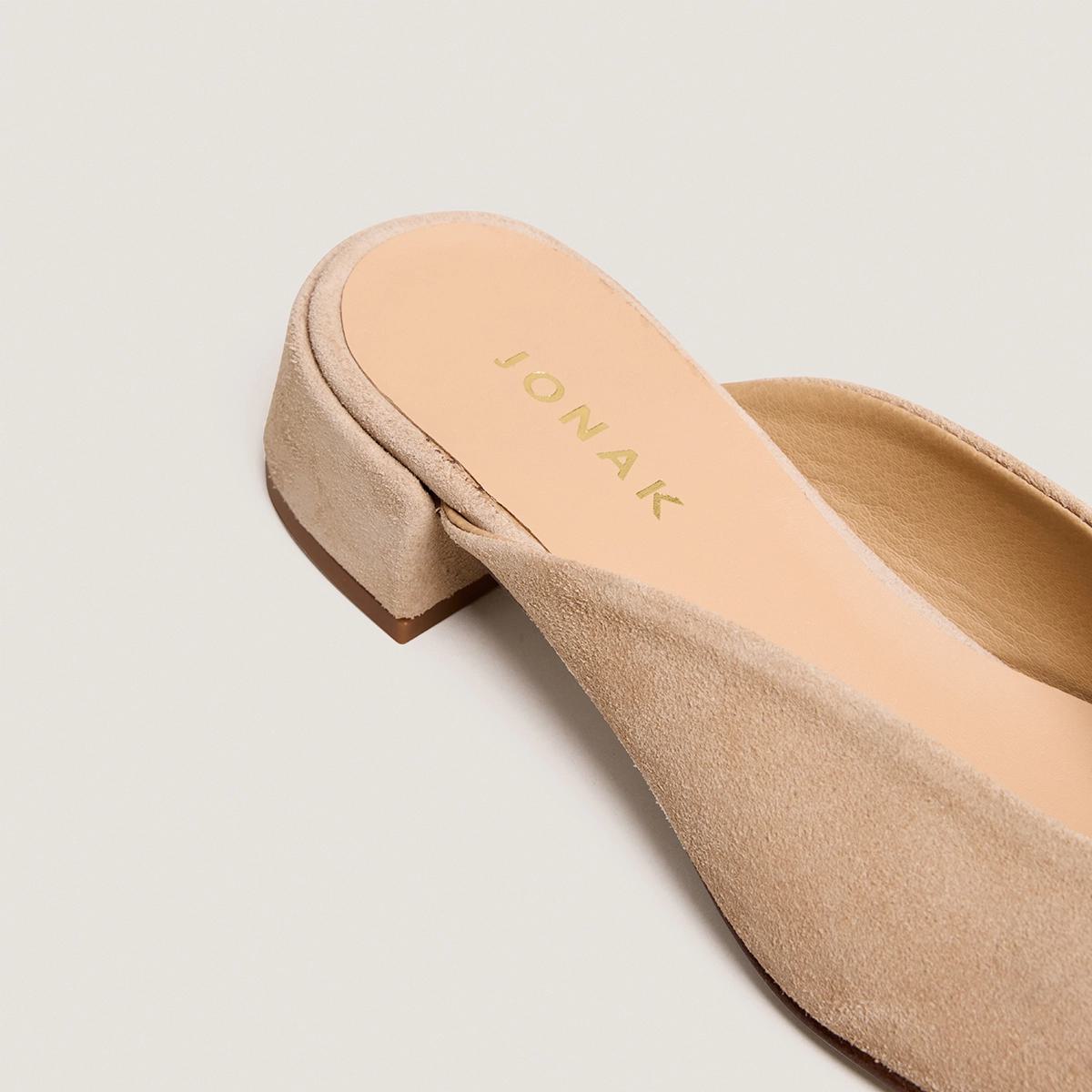 Women Mules Genuine Calfskin Leather Hand-Stitched - Ivory Ivoire