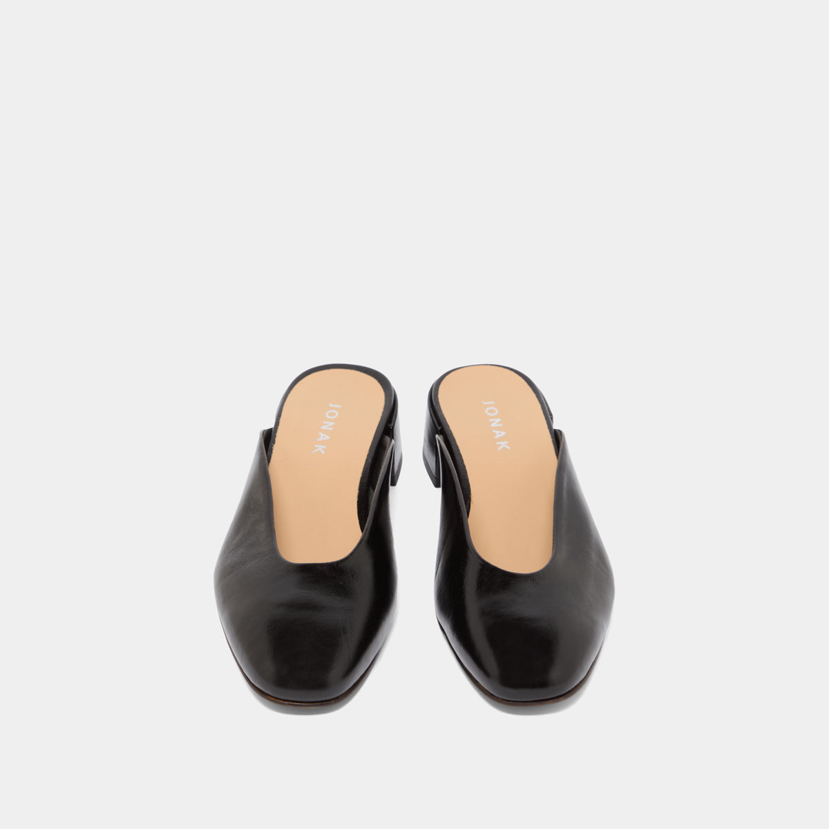 Women Mules Vernis Patent Leather Premium Luxury - Noir