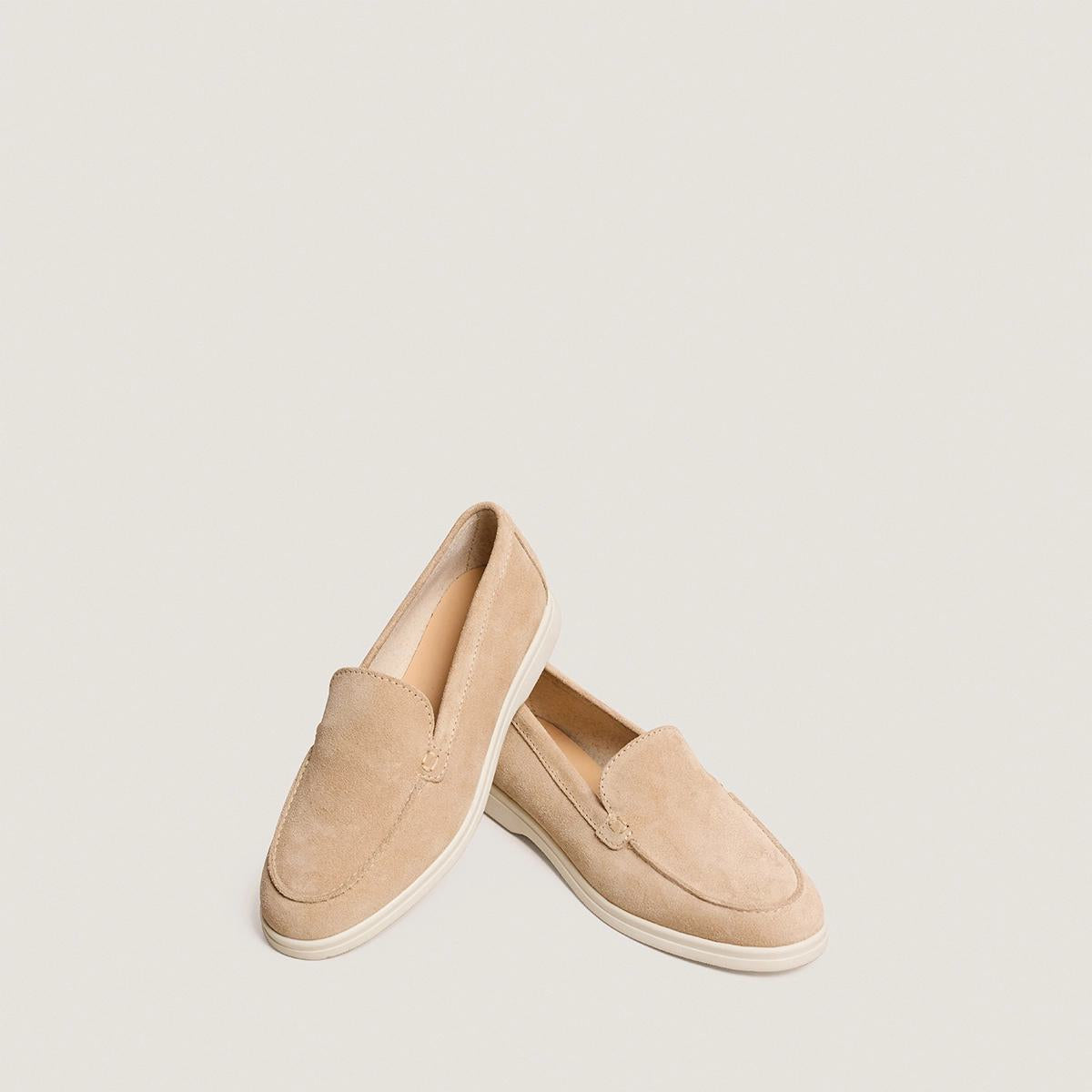 Women's Moccasins Split Leather Premium Soft - Ivory Ivoire