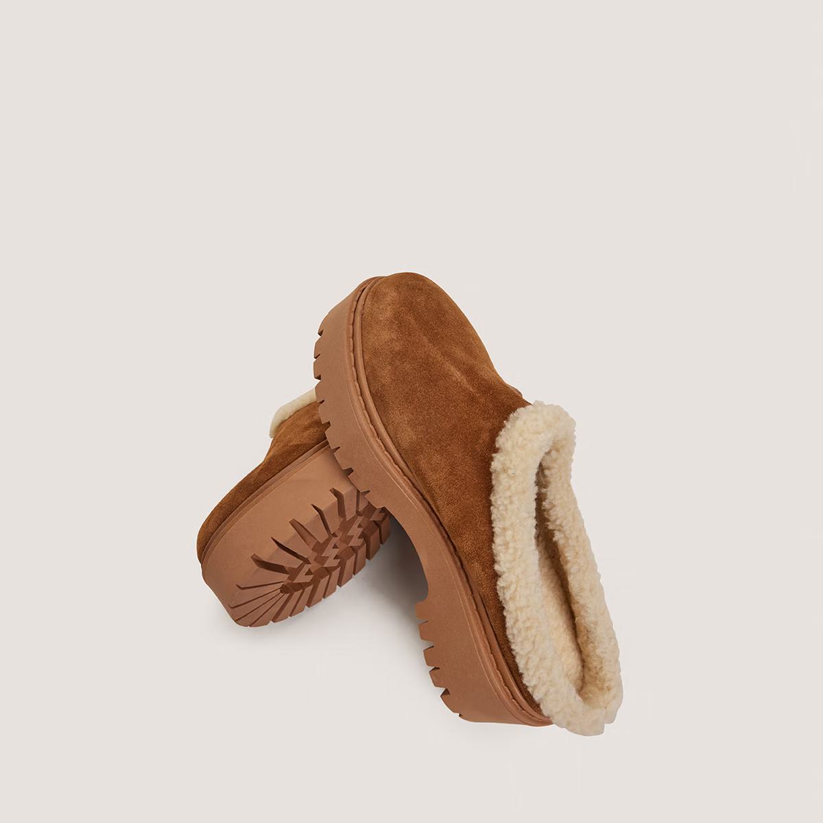 Mules Ralf Croute/fluffy Tabac-beige