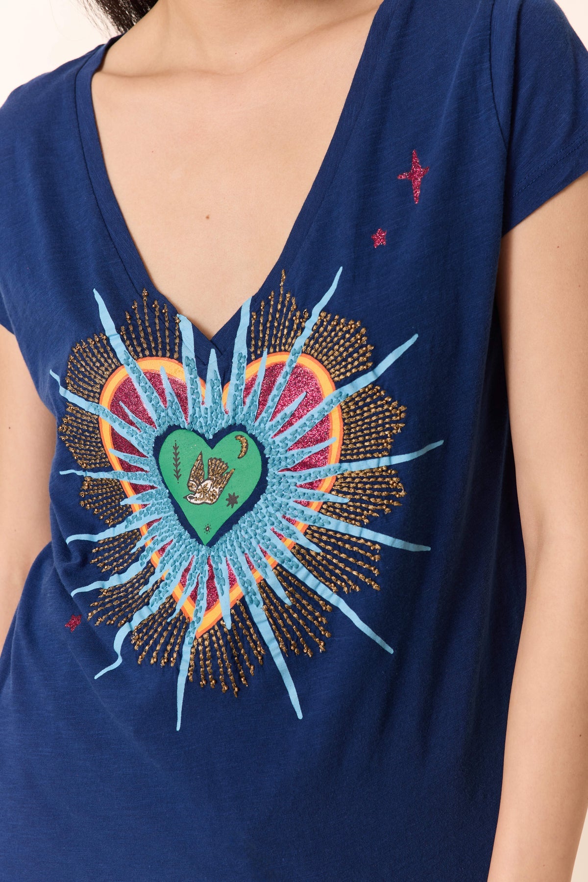 Unisex T-Shirt 100% Cotton Jersey Knit Fabric - Exvo Blue