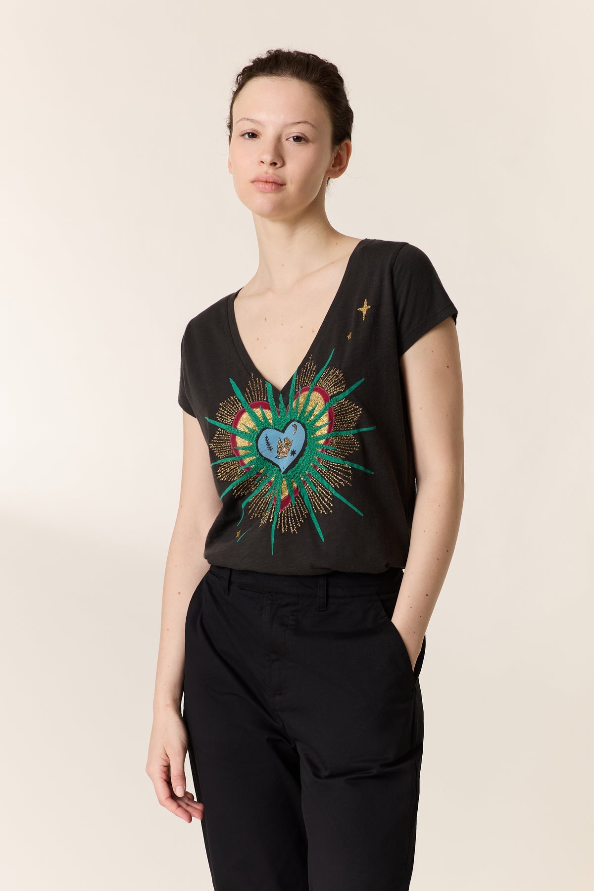 Leon & Harper | Unisex Organic Cotton Jersey Tee - Carbone