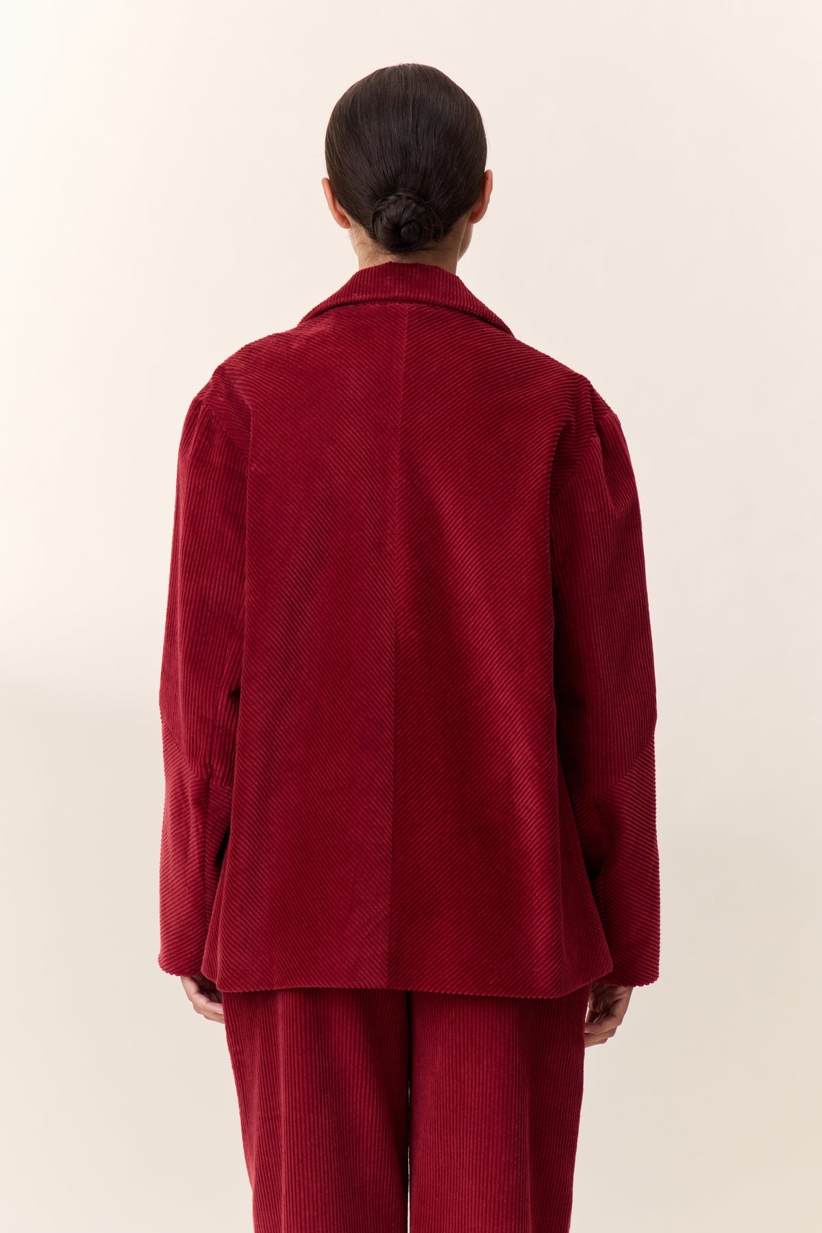 LEON & HARPER | Viviane Wide-Wale Corduroy Jacket - Loose Fit Berry