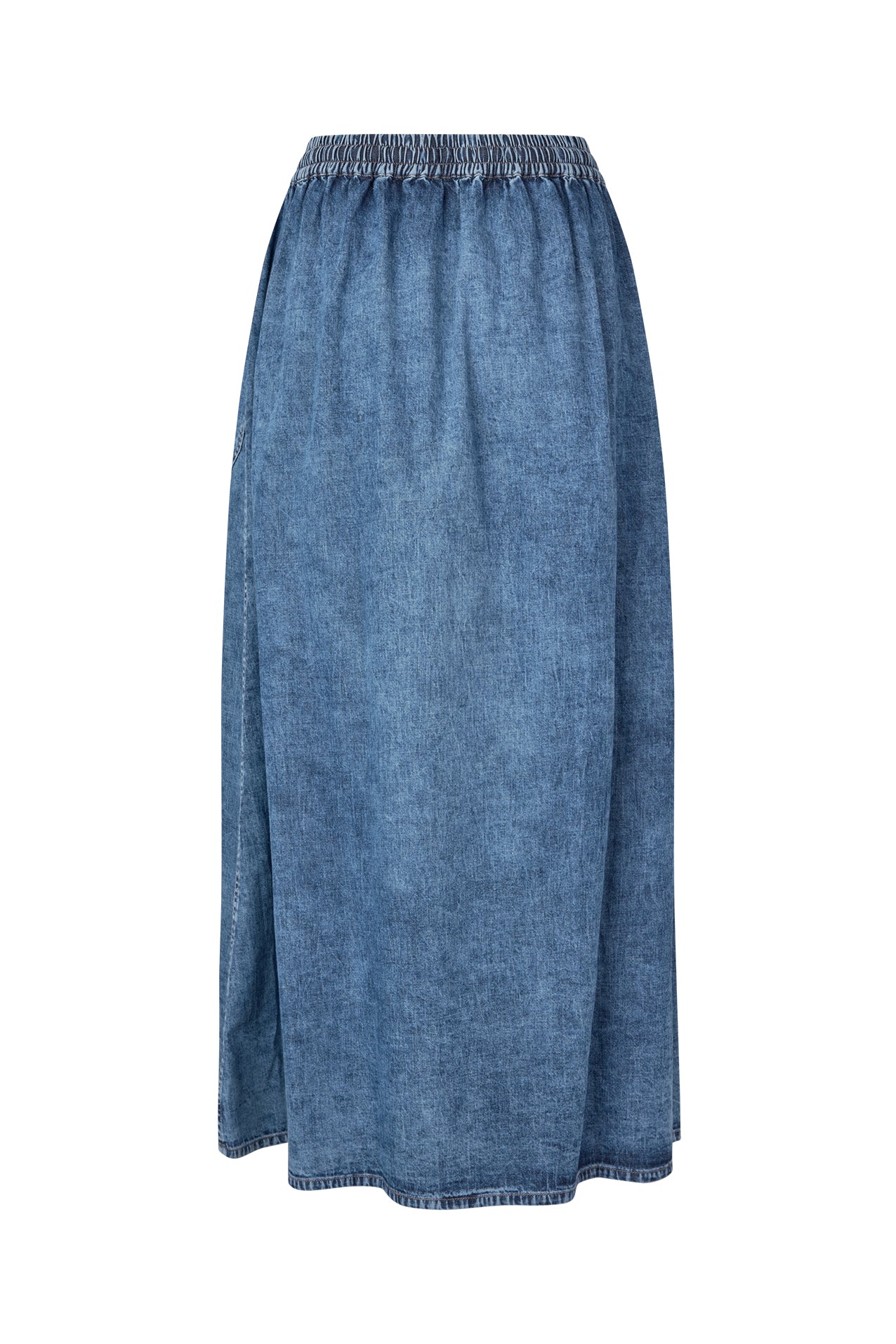 Denim Skirt Akanell Maxi Den Washed-Denim