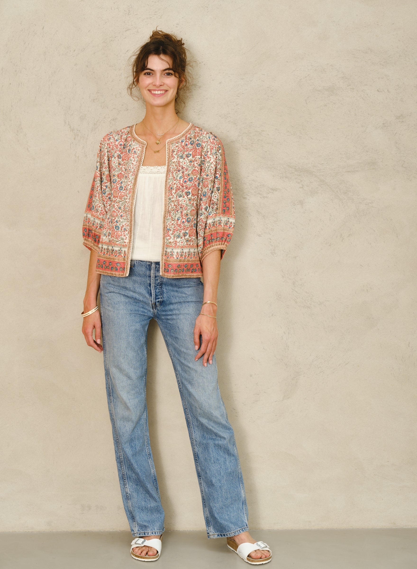 Jacket 646046 Cass Print Jkt Coral – RUE MADAME BOUTIQUE