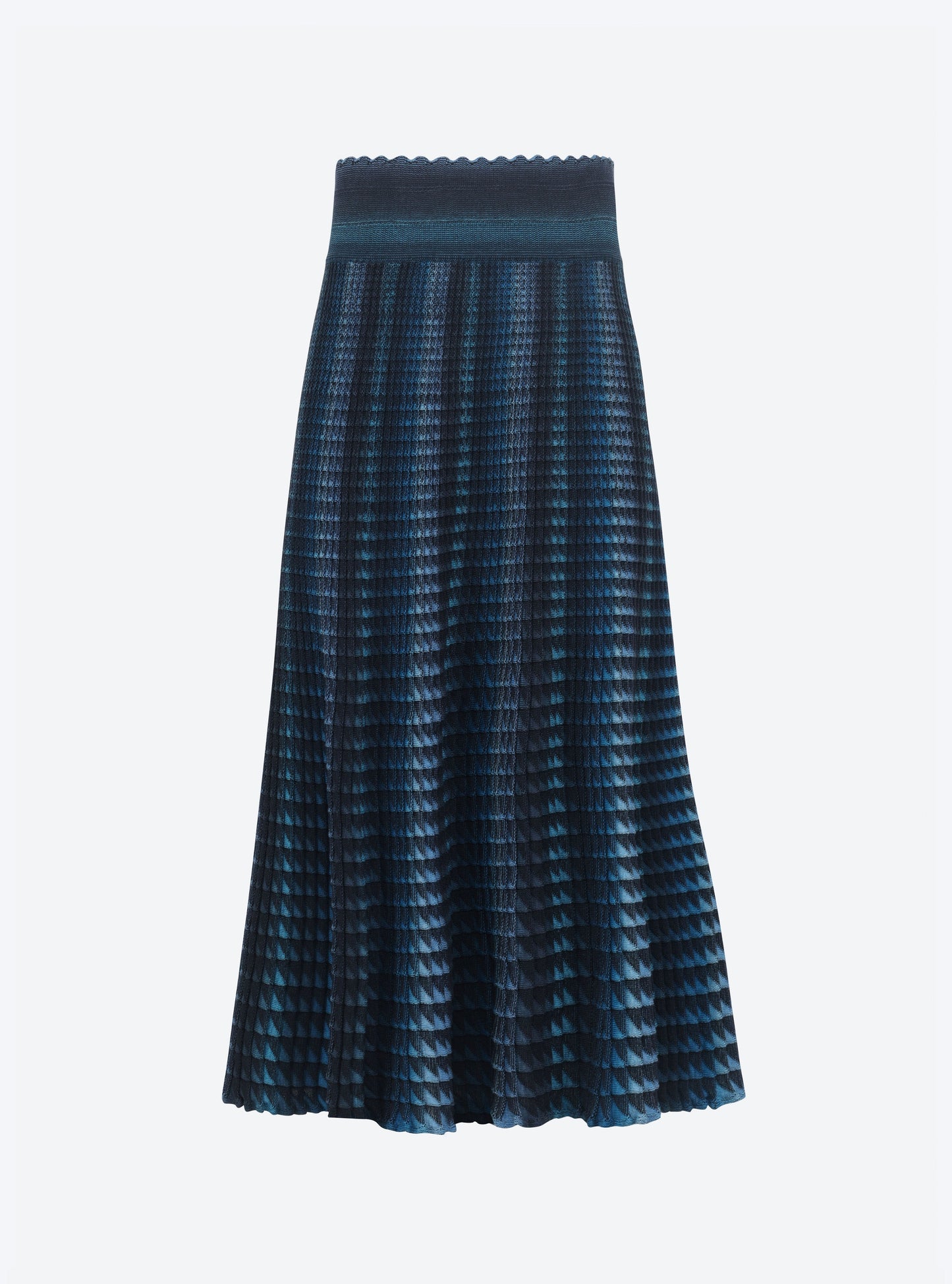 Molli Women's Skirt Cocktail A-Line Midi Knit Cotton Wool - Midnight-Denim