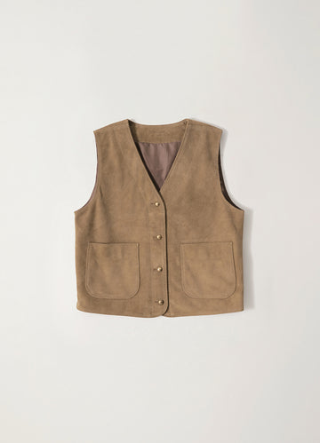 25pf-1009 Western Suede Ve Camel