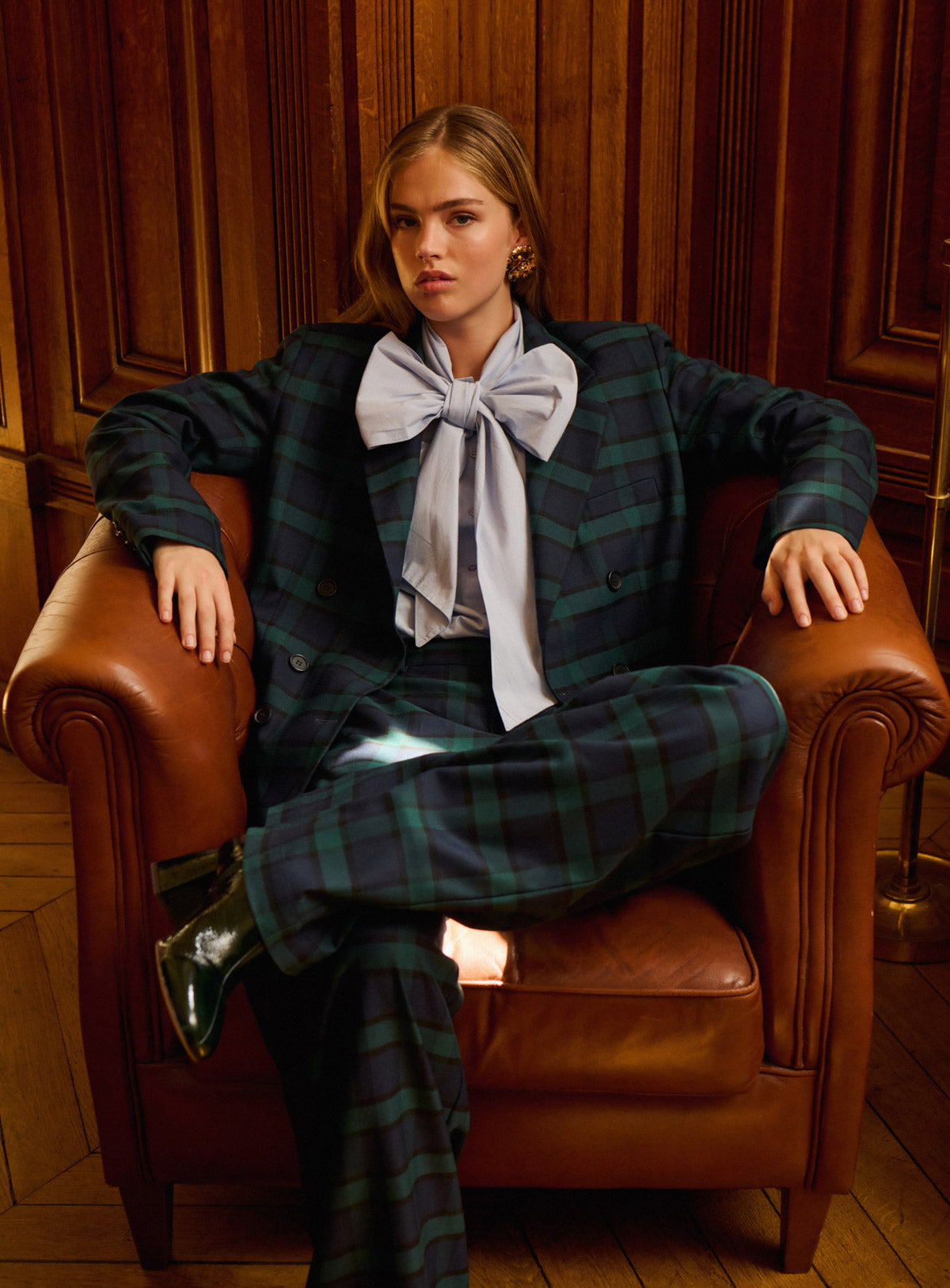 Jacket 225ouna Check Navy