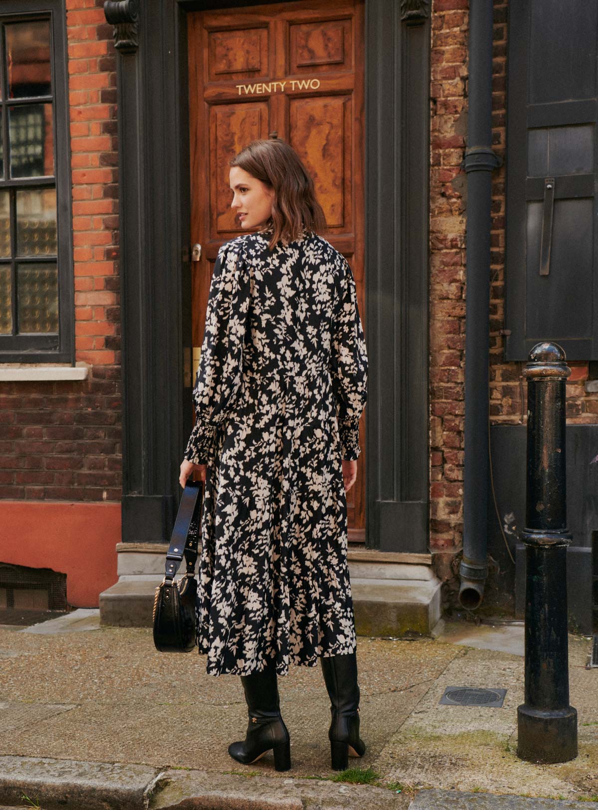 Dress Roberta Floral Noir