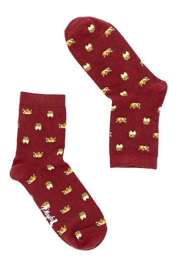 Socks Corgi Red
