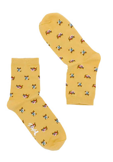 Socks Shiba Yellow