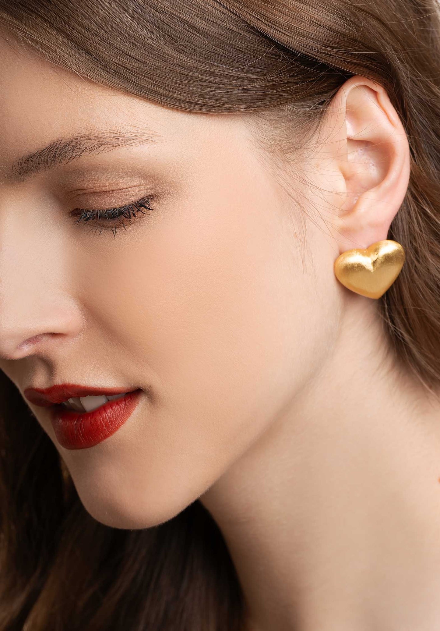 Earring Chrome Heart Gold