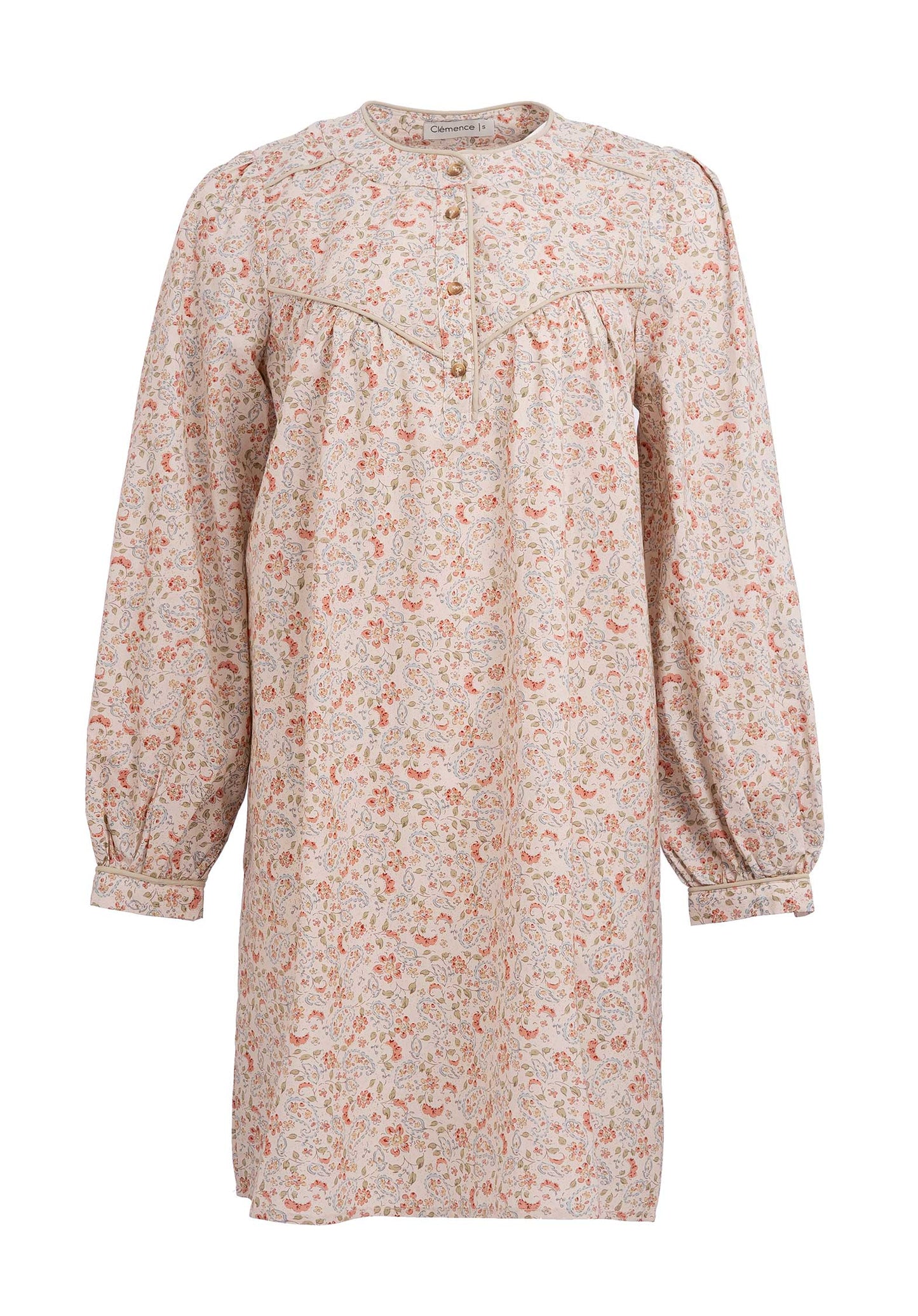 Dress 5167 Beige-Floral