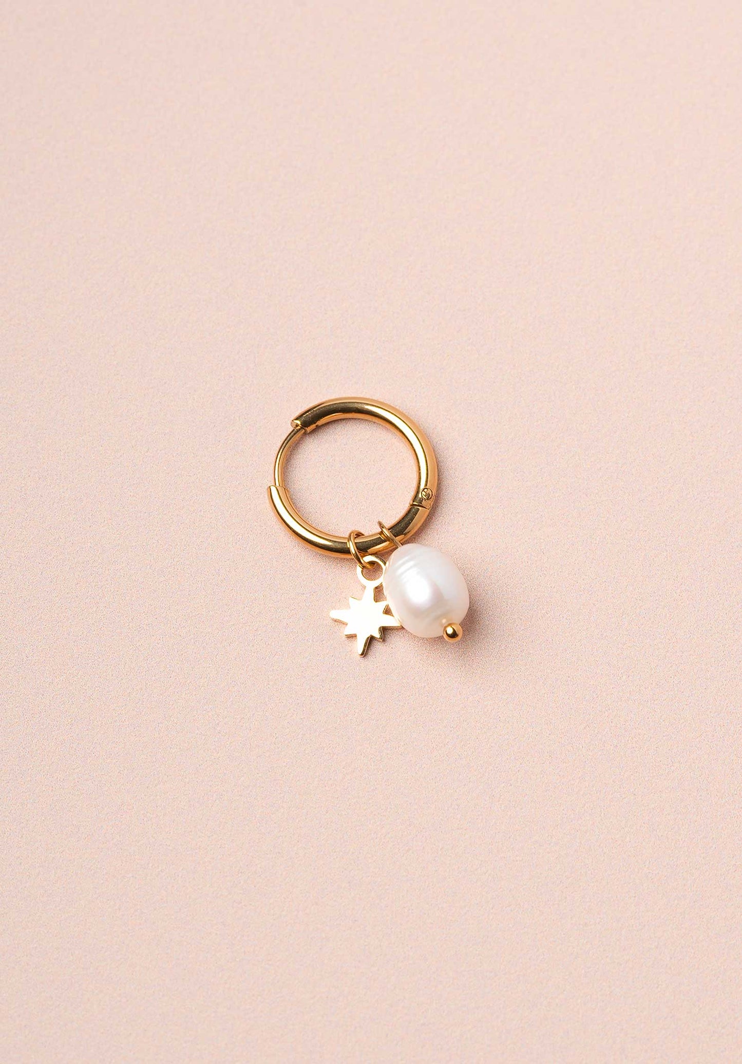 Earring White Star Earri Gold