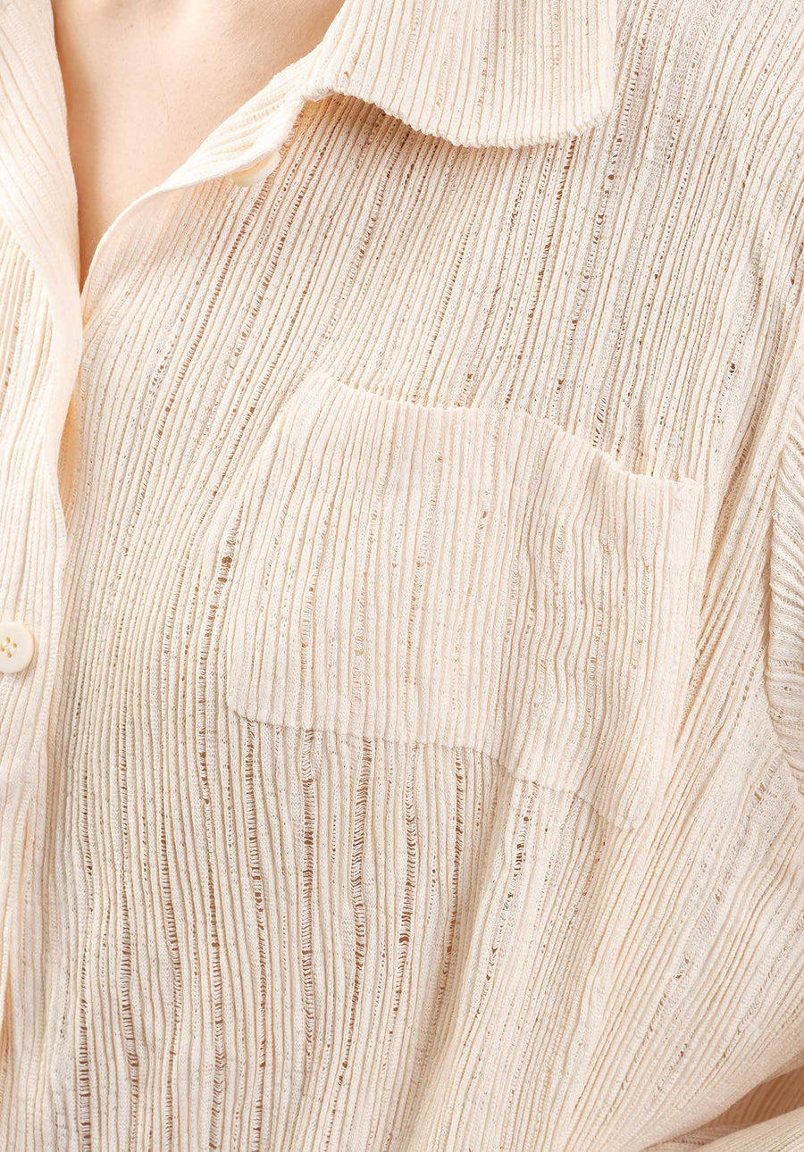 Knit Wavy Longsleeve S Gd252 Yellow